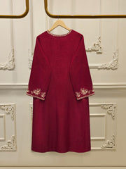 3 Piece- Pure Korean Silk Embroidered Suit S115376
