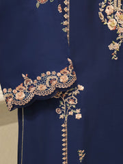 3 Piece- Pure Sheesha Silk Embroidered Suit S115403