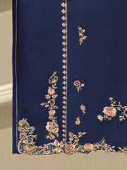 3 Piece- Pure Sheesha Silk Embroidered Suit S115403