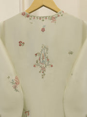 3 Piece- Pure Sheesha Silk Embroidered Suit S115407