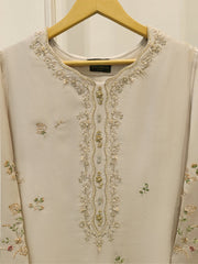 2 Piece- Pure Sheesha Silk Embroidered Suit S115417