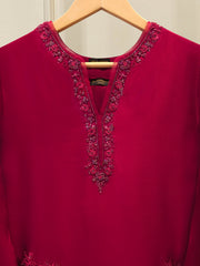 2 Piece- Pure Sheesha Silk Embroidered Suit S115527