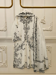 3 Piece - Pure Khaddi Silk Embroidered Suit S115569