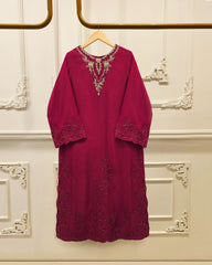 Pure Khaddi Silk Embroidered Shirt S115764