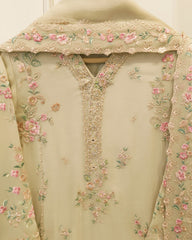 3 Piece - Pure Embroidered Chiffon Suit S115760