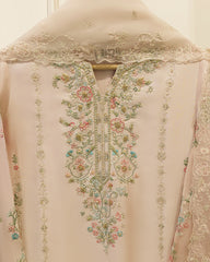 3 Piece- Pure Sheesha Silk Embroidered Suit S115752