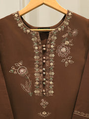 2 Piece - Embroidered Khaddar Suit S112859