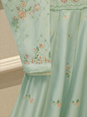 3 Piece- Pure Sheesha Silk Embroidered Suit S115646