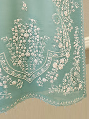 3 Piece - Pure Organza Embroidered Suit S111651