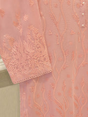 3 Piece - Pure Embroidered Cotton Net Suit S114041