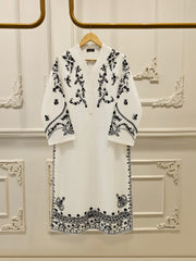 2 Piece - Pure Embroidered Cotton Net Suit S111780