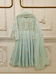 3 Piece- Pure Sheesha Silk Embroidered Suit S115646