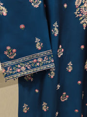 Pure Embroidered Sheesha Silk Shirt S113804