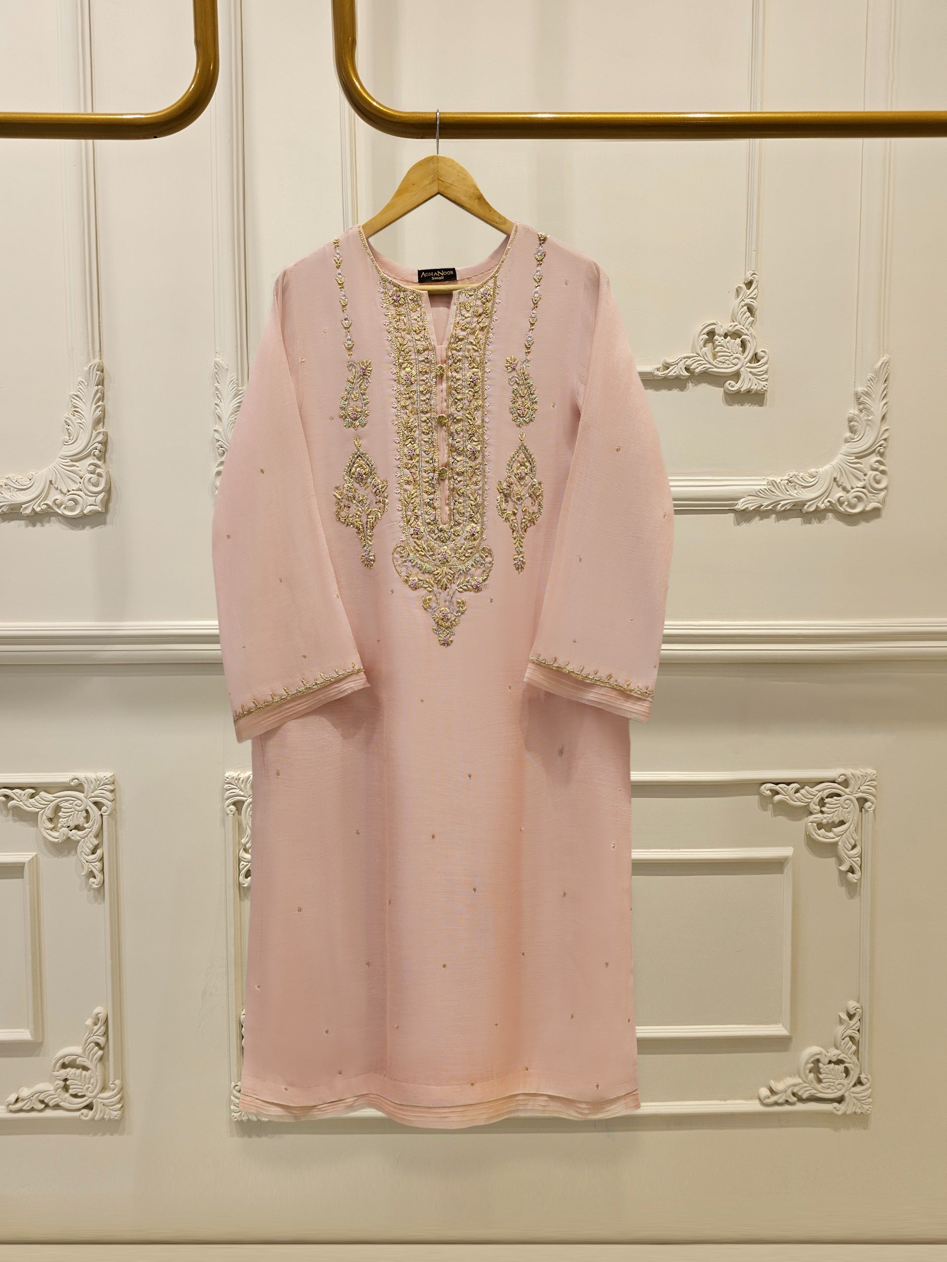 Threads & Motifs Pret Embroidered Khaadi Net 2 Piece Suit 8259