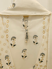 3 Piece - Hand Block Printed Kora Cotton Suit S113520