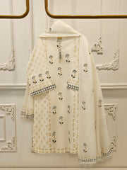 3 Piece - Hand Block Printed Kora Cotton Suit S113520