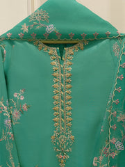 2 Piece - Pure Khaddi Silk Embroidered Suit S114094