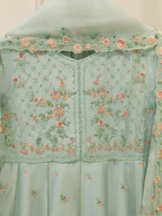 3 Piece- Pure Sheesha Silk Embroidered Suit MTO0006 (Make to Order)
