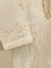 3 Piece- Pure Sheesha Silk Embroidered Suit S113806