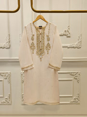 2 Piece - Pure Cotton Net Embroidered Suit S111714