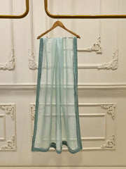3 Piece - Pure Organza Embroidered Suit S111694