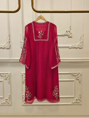 3 Piece- Pure Cotton Net Embroidered Suit S111589