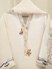 3 Piece - Pure Organza Embroidered Suit S111674