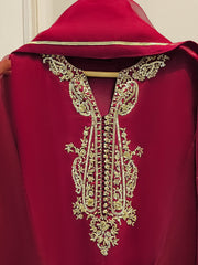 3 Piece - Pure Organza Embroidered Suit S111710