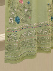 3 Piece - Pure Embroidered Cotton Net Suit S111775