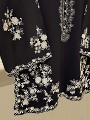 2 Piece- Pure Silk Net Embroidered Suit S111766