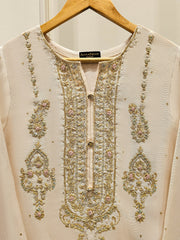 2 Piece - Pure Cotton Net Embroidered Suit S111714