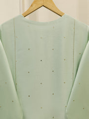 3 Piece- Pure Silk Net Embroidered Suit S111684