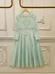 3 Piece- Pure Sheesha Silk Embroidered Suit S115646