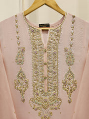 2 Piece - Pure Cotton Net Embroidered Suit S111705