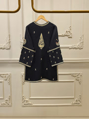 3 Piece- Pure Silk Net Embroidered Suit S111669