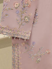 3 Piece - Pure Organza Embroidered Suit S111664