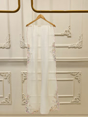 3 Piece - Pure Organza Embroidered Suit S111674