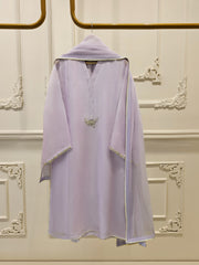 3 Piece - Pure Organza Embroidered Suit S111748
