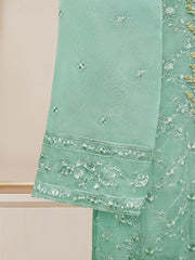 2 Piece - Pure Cotton Net Embroidered Suit S110191