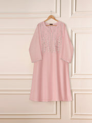 3 Piece - Pure Cotton Net Embroidered Suit S111274