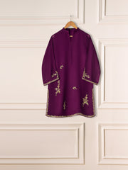 3 Piece- Pure Cotton Net Embroidered Suit S111238