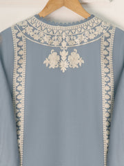 2 Piece- Pure Cotton Net Embroidered Suit S110901