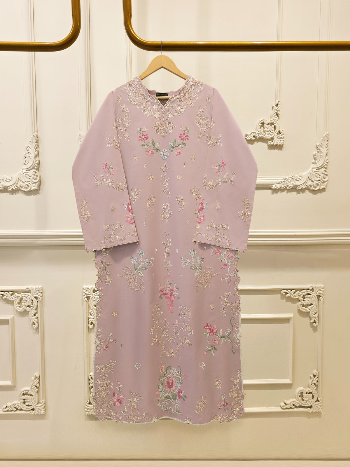 2 Piece - Embroidered Cambric Suit S115743