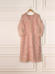 3 Piece - Pure Organza Embroidered Suit S111273