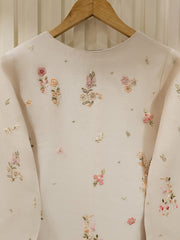 3 Piece - Pure Organza Embroidered Suit S111456