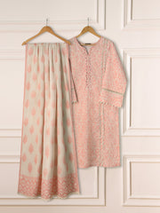 2 Piece - Embroidered Printed Cambric Suit S111266