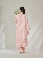 2 Piece- Pure Silk Net Embroidered Suit S110369