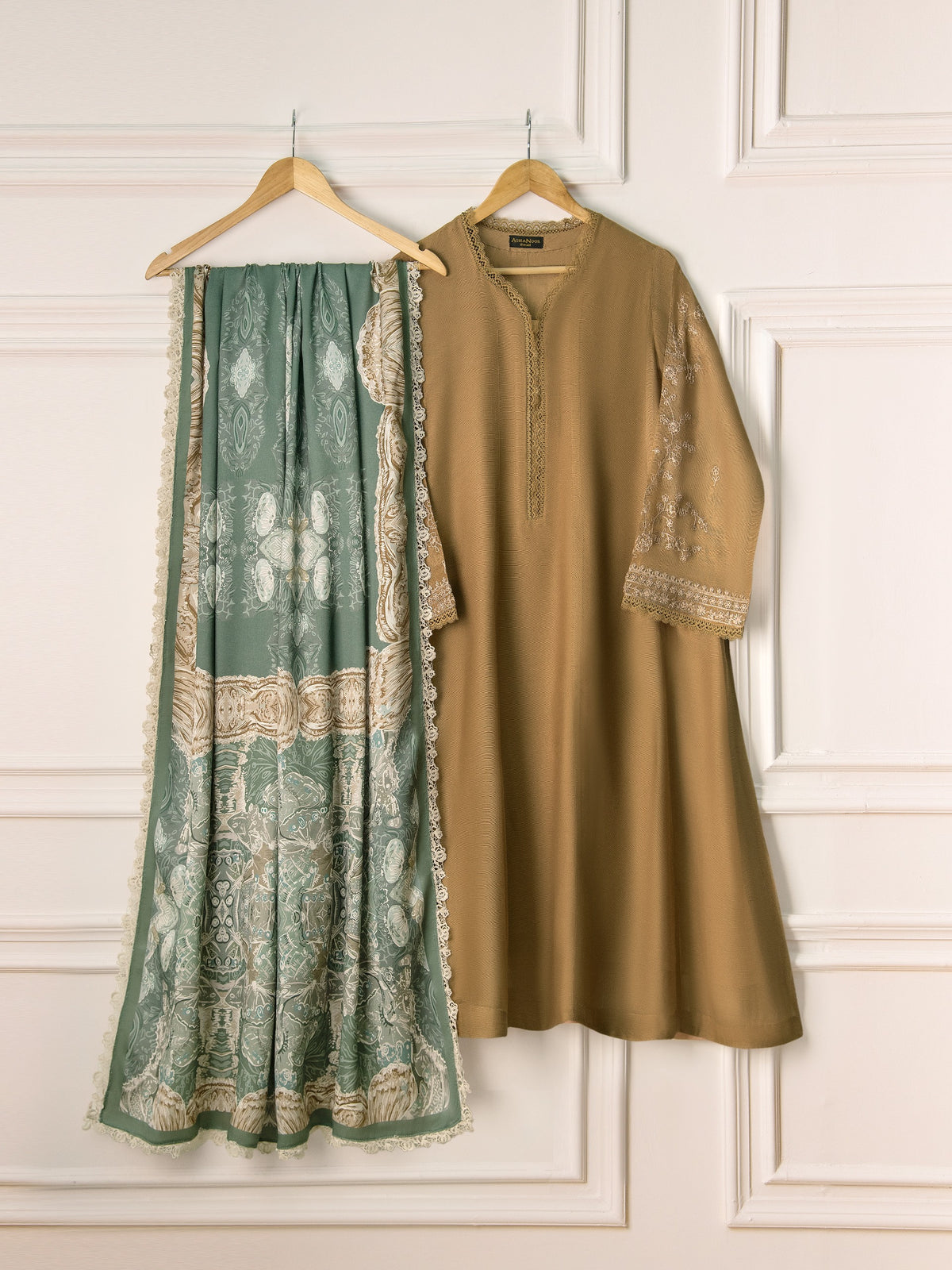 3 Piece- Pure Cotton Net Embroidered Suit S110851