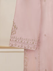 2 Piece- Pure Silk Net Embroidered Suit S110262