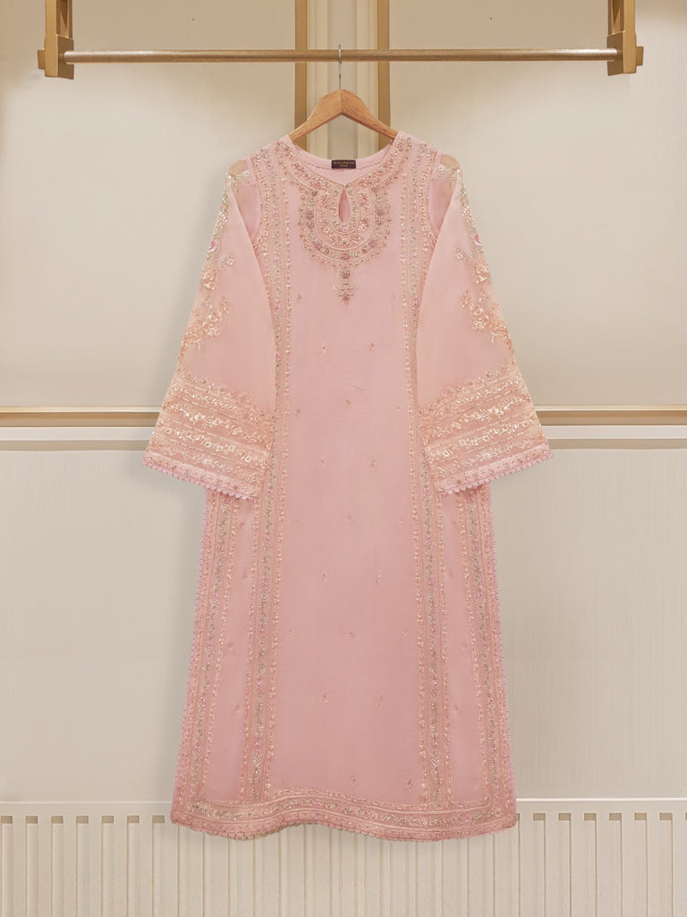 2 Piece - Embroidered Chiffon Suit S108380